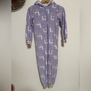 Sleep On It Girls Pajama with Llama Hood